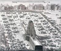 Errichtung des Obelisken am Petersplatz durch Domenico Fontana 1586