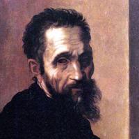 Jacopo del Conte - Portrait von Michelangelo (um 1540)