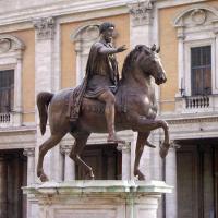 Mark Aurel als Reiterstandbild am Kapitolsplatz Rom