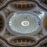 Gewölbe von San Carlino in Rom erbaut von Borromini zw. 1638 und 1677