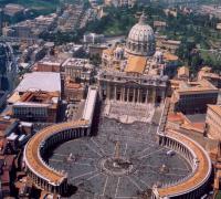 Luftaufnahme von Sankt Peter und Platz (Vatikan)